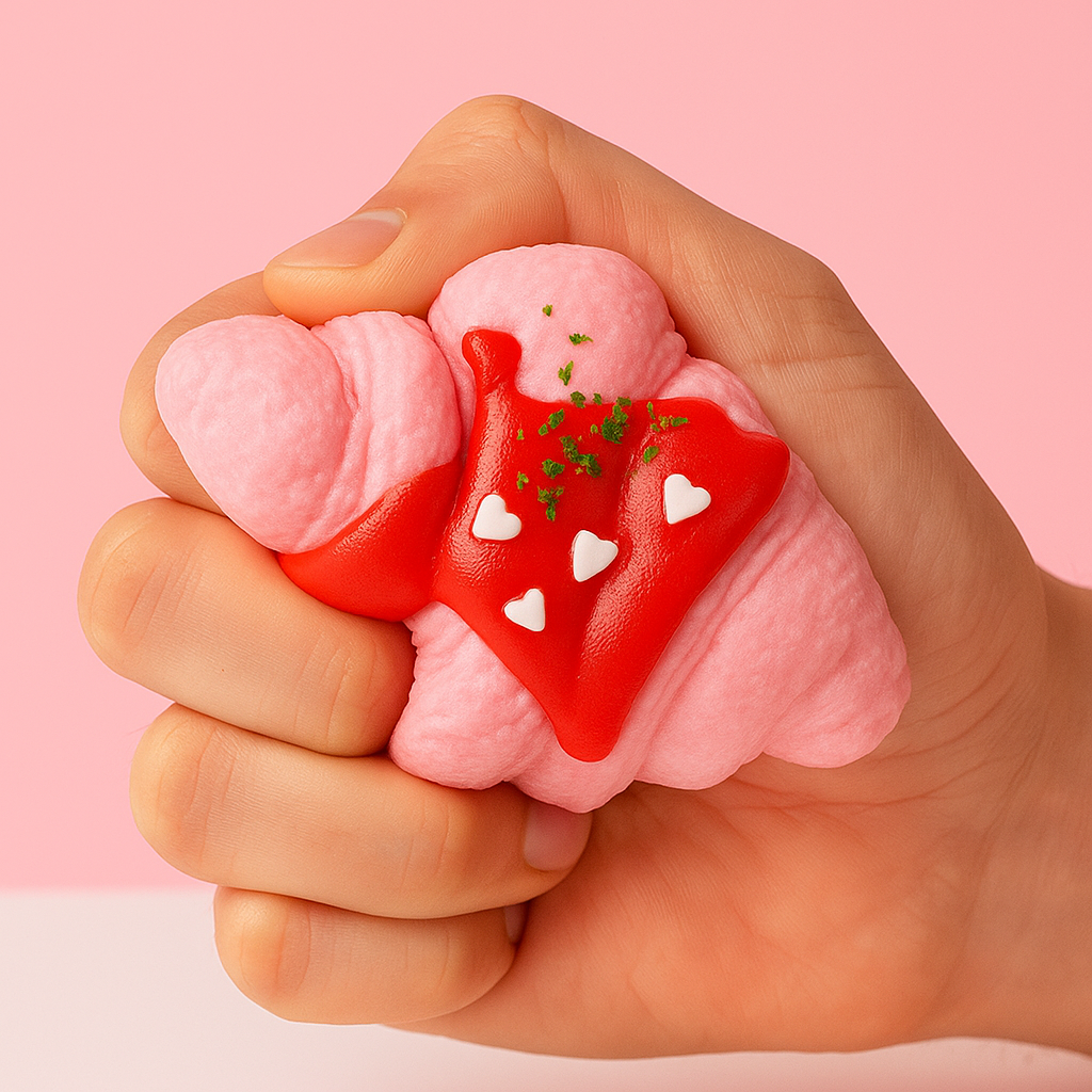 Strawberry Croissant Moochie 🍓🥐 - *14 Day Preorder*